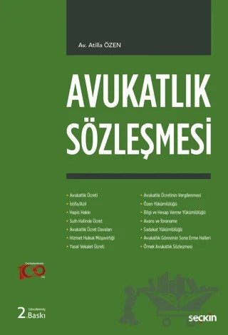 Avukatlık Sözleşmesi – Atilla Özen – Seçkin Yayıncılık kitap kapağı