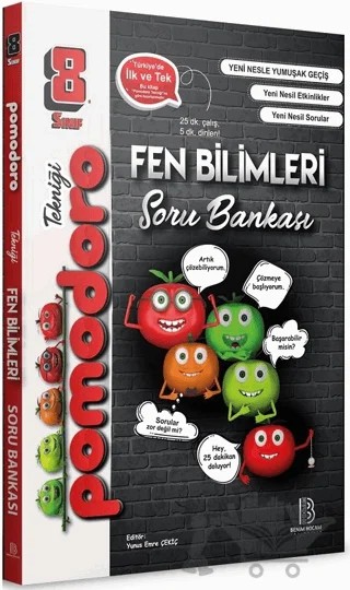 8. Sınıf Fen Bilimleri Pomodoro Soru Bankası – Yunus Emre Çekiç – Benim Hocam Yayınları kitap kapağı