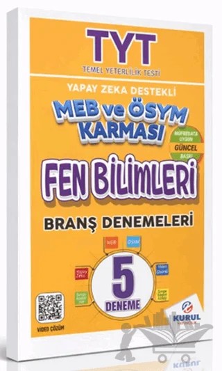 TYT Yapay Zeka Destekli MEB ve ÖSYM Karması Fen Bilimleri 5’li Branş Denemeleri – Kolektif – Kurul Yayıncılık kitap kapağı