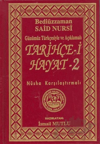 Tarihçe-i Hayat 2 – Bediüzzaman Said Nursi – Mutlu Yayınevi kitap kapağı