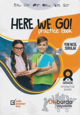 8. Sınıf Here We Go Practice Book – Kolektif – ONburda Yayınları kitap kapağı