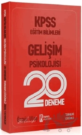 2020 KPSS Eğitim Bilimleri Gelişim Psikolojisi 20 Deneme – Özgür Ulaş Bölücek – İSEM Yayıncılık kitap kapağı