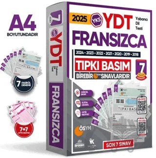 2025 YKS YDT Fransızca ÖSYM Çıkmış Soru Tıpkı Basım Deneme Paketi 7li Türkiye Geneli – Kolektif – Karakutu Yayın kitap kapağı