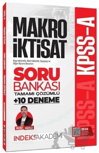 KPSS A Grubu Makro İktisat Soru Bankası ve 10 Deneme Çözümlü – Murat Güzelli – İndeks Akademi Yayıncılık kitap kapağı