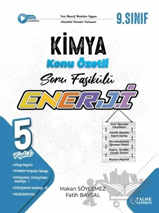 9. Sınıf Enerji Kimya Konu Özetli Soru Fasikülleri (5 Fasikül) – Hakan Söylemez, Fatih Baysal – Palme Yayınları kitap kapağı