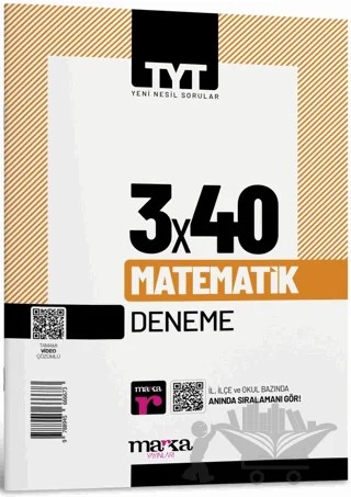 2025 TYT Matematik 3 Deneme Tamamı Video Çözümlü – Kolektif – Marka Yayınları kitap kapağı