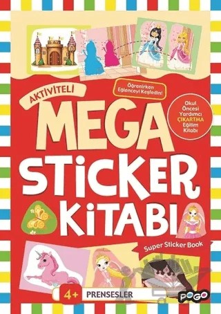 Mega Sticker - Prensesler – Kolektif – Pogo Çocuk kitap kapağı