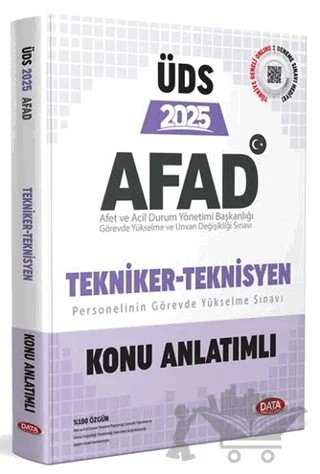 AFAD Tekniker 2025 ÜDS Konu Anlatımlı – Kolektif – Data Yayınları kitap kapağı