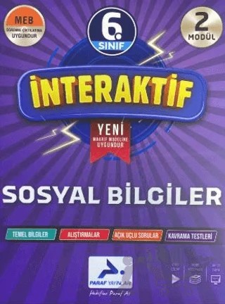 6. Sınıf İnteraktif Sosyal Bilgiler Etkinlik Çalışma Kitabı – Kolektif – Paraf Yayınları kitap kapağı