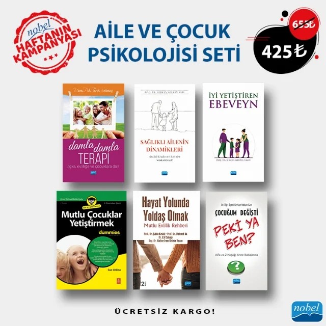 AİLE VE ÇOCUK PSİKOLOJİSİ SETİ – Tarık Solmuş Serkan Volkan Sarı Şengül Mertol İlgar Sue Atkins Şahin Kesici, Mehmet Ak, Elif Subaşı, Hatice İrem Özteke Kozan Serkan Volkan Sarı – Haftanın Kampanyası kitap kapağı