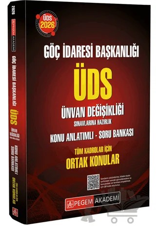 2026 Göç İdaresi Başkanlığı ÜDS Ünvan Değişikliği Sınavlarına Hazırlık Konu Anlatımlı Soru Bankası – Kolektif – Pegem Akademi Yayıncılık kitap kapağı