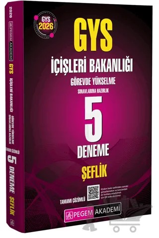 2026 GYS İçişleri Bakanlığı Görevde Yükselme Sınavlarına Hazırlık 5 Deneme Şeflik – Kolektif – Pegem Akademi Yayıncılık kitap kapağı