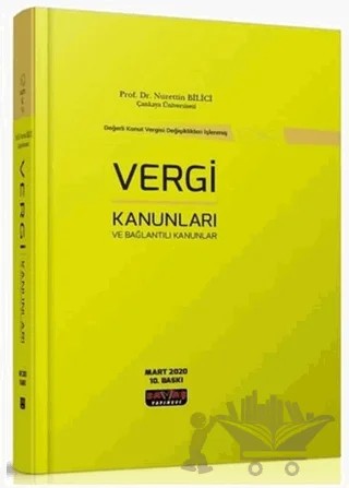 Vergi Kanunları ve Bağlantılı Kanunlar – Nurettin Bilici – Savaş Yayınevi kitap kapağı