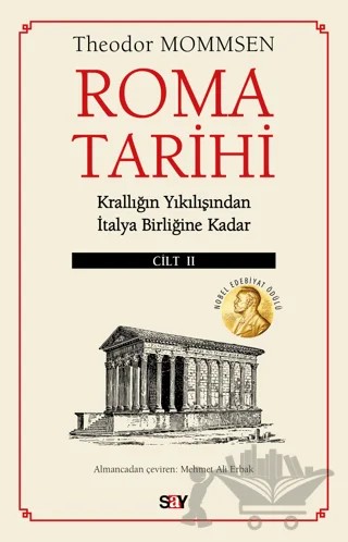 Roma Tarihi 2.Cilt – Theodor Mommsen – Say Yayınları kitap kapağı