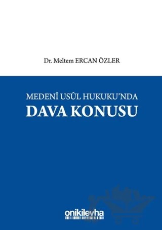 Medeni Usul Hukuku'nda Dava Konusu – Meltem Ercan Özler – On İki Levha Yayınları kitap kapağı