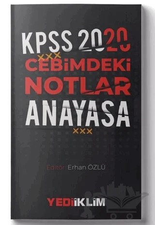 KPSS Cebimdeki Notlar Anayasa – Erhan Özlü – Yediiklim Yayınları kitap kapağı