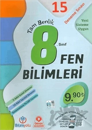 8. Sınıf Fen Bilimleri Tam Benlik 15 Deneme Sınavı – Kolektif – Bilimyolu Yayıncılık kitap kapağı