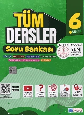6. Sınıf Tüm Dersler Soru Bankası – Kolektif – Evrensel İletişim Yayınları kitap kapağı