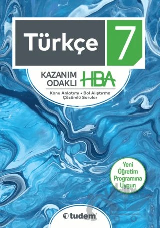 7. Sınıf Türkçe Kazanım Odaklı HBA – Kolektif – Tudem Yayınları kitap kapağı