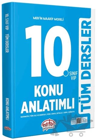 10. Sınıf VIP Tüm Dersler Konu Anlatımlı – Kolektif – Editör Yayınevi kitap kapağı
