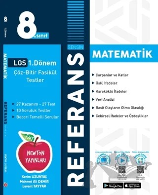 8. Sınıf 1. Dönem Tekrarı Referans Matematik Fasikül Soru Bankası – Kolektif – Newton Yayınları kitap kapağı