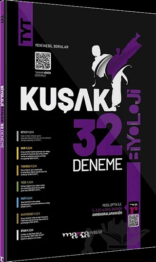 TYT Biyoloji 32 Kuşak Deneme Tamamı Video Çözümlü – Kolektif – Marka Yayınları kitap kapağı