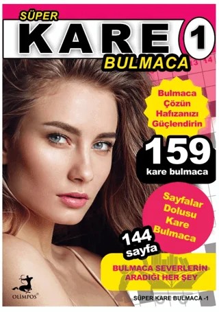 Süper Kare Bulmaca 1 – Bertan Kodamanoğlu – Olimpos Yayınları kitap kapağı