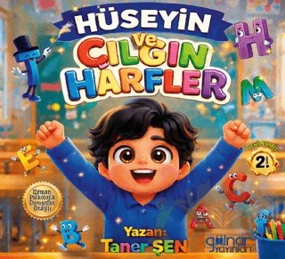 Hüseyin ve Çılgın Harfler – Taner Şen – Gülnar Yayınları kitap kapağı