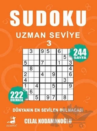 Sudoku Uzman Seviye 3 – Celal Kodamanoğlu – Olimpos Yayınları kitap kapağı