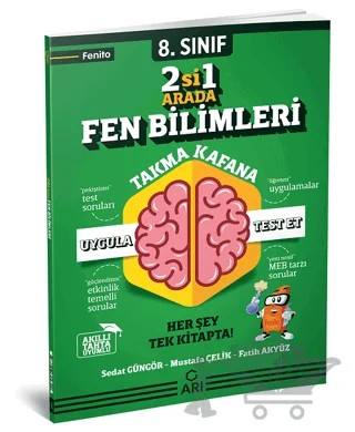 8. Sınıf Fenito 2 si 1 Arada Fen Bilimleri – Sedat Güngör, Mustafa Çelik, Fatih Akyüz – Arı Yayıncılık kitap kapağı