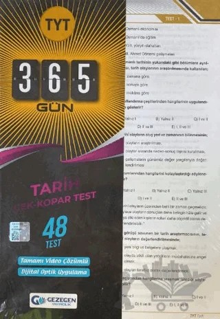 TYT 365 Gün Tarih 48 Yaprak Test – Kolektif – Gezegen Yayıncılık kitap kapağı