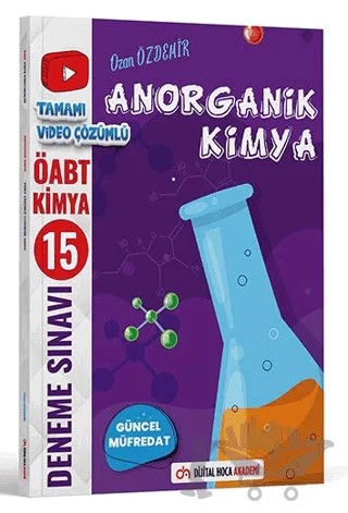 KPSS ÖABT Anorganik Kimya Video Çözümlü 15 Branş Deneme – Ozan Özdemir – Dijital Hoca kitap kapağı