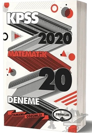 2020 KPSS Matematik Tamamı Çözümlü 20 Deneme – Kolektif – Yediiklim Yayınları kitap kapağı