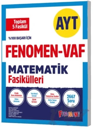 AYT VAF Matematik Fasikülleri Seti – Kolektif – Fenomen Yayınları kitap kapağı