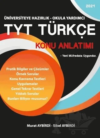 2021 TYT Türkçe Konu Anlatımı – Murat Aybirdi, Sibel Aybirdi – Platanus Publishing kitap kapağı