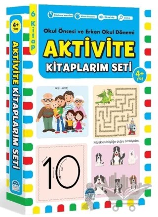 Aktivite Kitaplarım Seti 4+ Yaş - Okul Öncesi ve Erken Okul Dönemi – Kolektif – Martı Çocuk Yayınları kitap kapağı