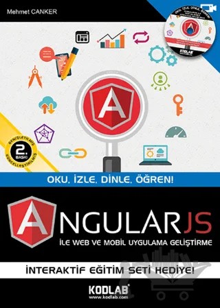 AngularJS ile Web ve Mobil Uygulama Geliştirme – Mehmet Canker – Kodlab Yayın Dağıtım kitap kapağı