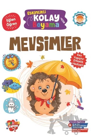 Etkinlikli Kolay Boyama – Mevsimler – Abdullah Karaca – Boyama Zamanı kitap kapağı