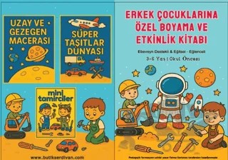 Erkek Çocuklarına Özel Boyama ve Etkinlik Kitabı – Fatma Korkmaz – Fatma Korkmaz - Butik Serdivan kitap kapağı
