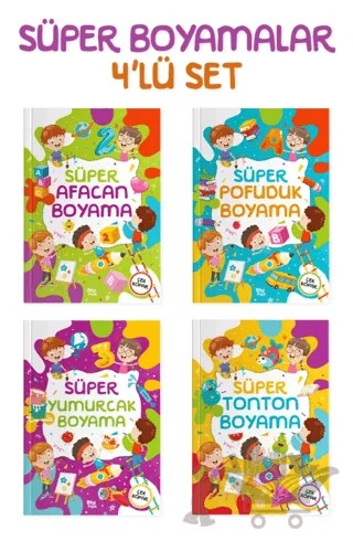 Süper Boyamalar - 4 Kitaplık Set – Bilge Yorulmaz – Bilgi Park kitap kapağı