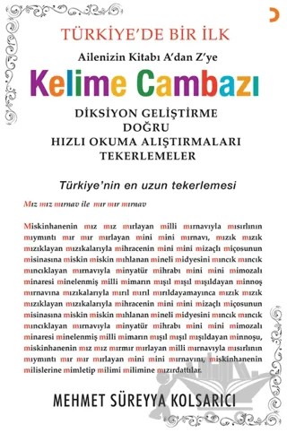 Kelime Cambazı – Mehmet Süreyya Kolsarıcı – Cinius Yayınları kitap kapağı