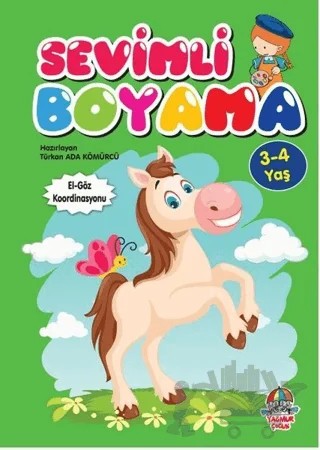 Sevimli Boyama (3-4 yaş) – Türkan Ada Kömürcü – Yağmur Çocuk kitap kapağı