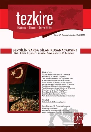 Tezkire Dergisi Sayı: 57 Temmuz-Ağustos-Eylül 2016 – Tezkire Dergisi kitap kapağı