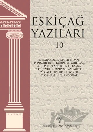 Eskiçağ Yazıları 10 – Kolektif – Arkeoloji ve Sanat Yayınları kitap kapağı