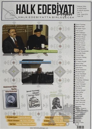 Halk Edebiyatı Dergisi Sayı: 10 Ocak-Şubat 2016 – Halk Edebiyatı Dergisi Yayınları kitap kapağı