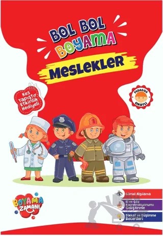 Bol Bol Boyama Serisi - Meslekler – Abdullah Karaca – Boyama Zamanı kitap kapağı