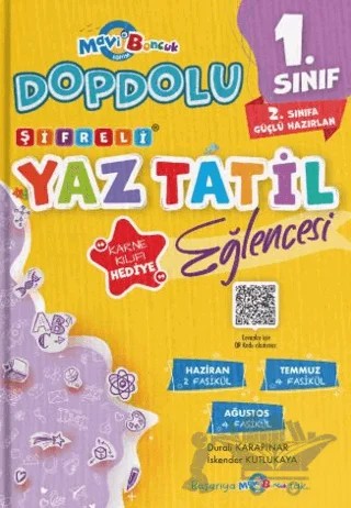 1. Sınıf Şifreli Yaz Tatil Eğlencesi – Durali Karapınar, İskender Kutlukaya – Mavi Boncuk Akademi kitap kapağı