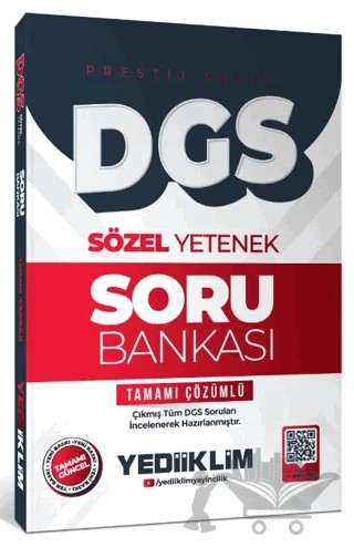 2026 DGS Prestij Serisi Sözel Yetenek Tamamı Çözümlü Soru Bankası – Kolektif – Yediiklim Yayınları kitap kapağı