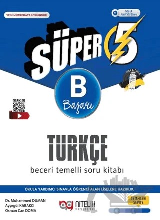 5. Sınıf Süper Türkçe Beceri Temelli Soru Kitabı – Muhammed Duman, Ayşegül Kabakcı, Osman Can Doma – Nitelik Yayınları kitap kapağı