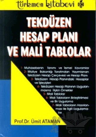 Tekdüzen Hesap Planı ve Mali Tablolar – Ümit Ataman – Türkmen Kitabevi kitap kapağı